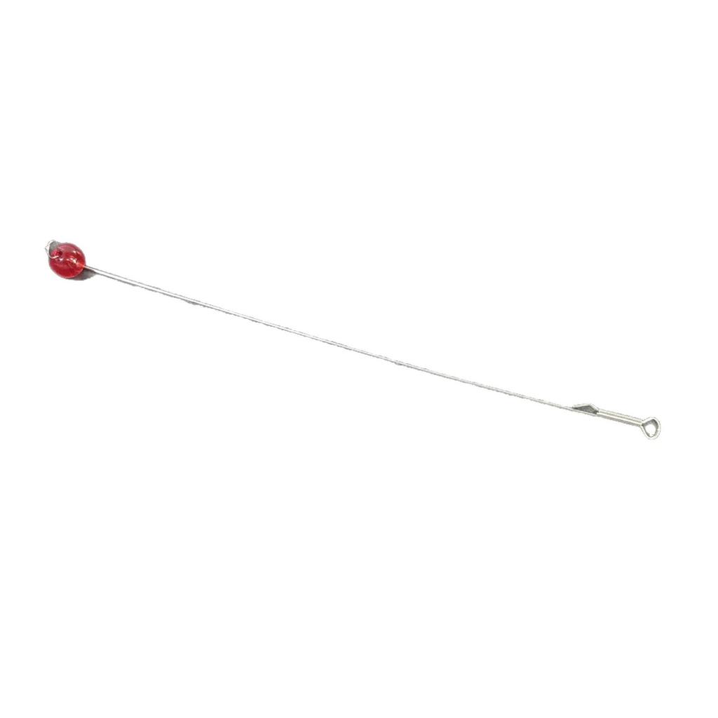 Vanguard Red Bead Ice Fishing Line with Steel Wire and Spring, Outdoor Fishing Gear