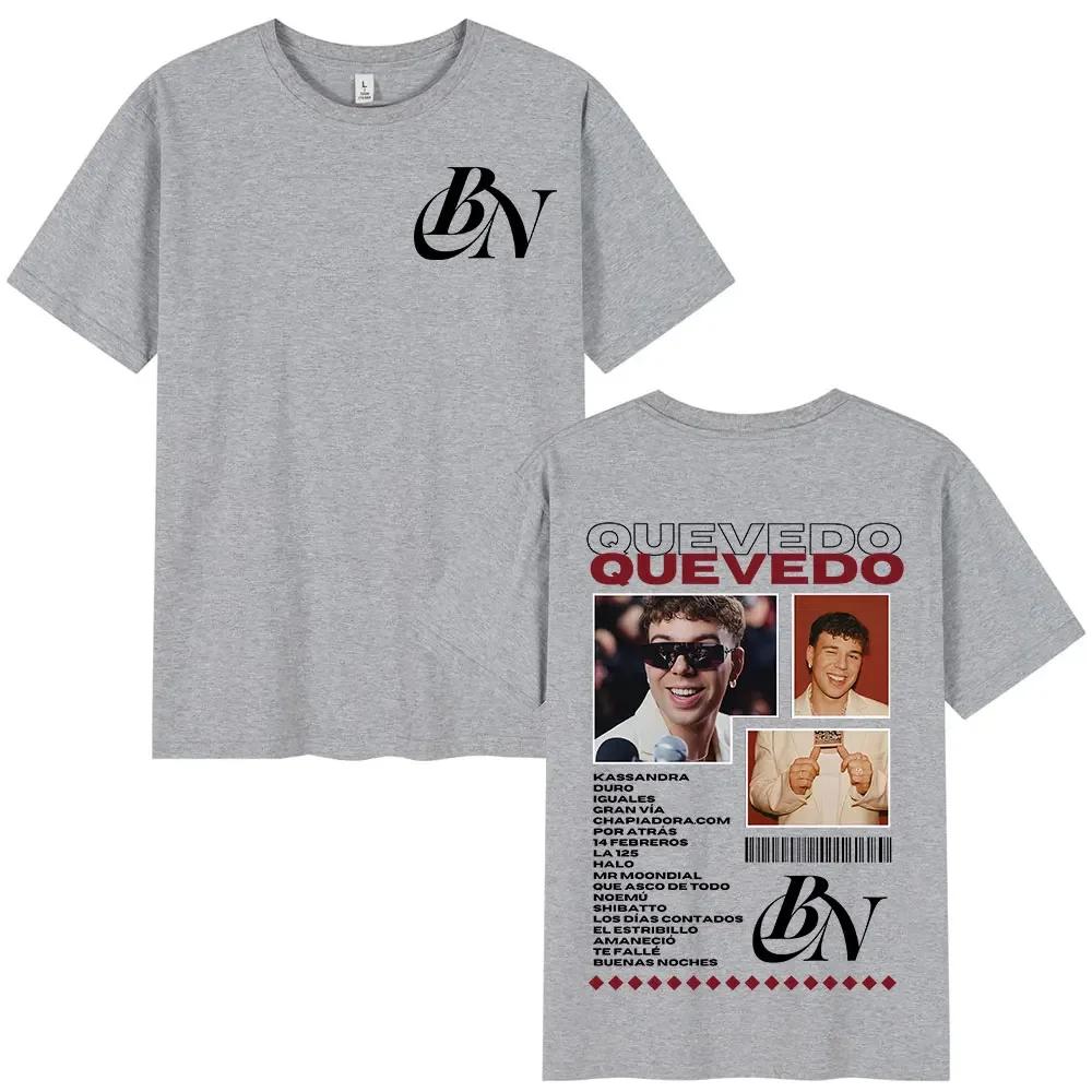 Rapper Quevedo Buenas Noches T Shirts Unisexs Unisex High Quality Fashion Tshirts Streetwear Short Sleeve Oversized Cotton Tshirt