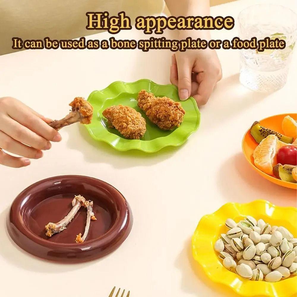 Burger-Shaped Stackable Hamburger Plate Set 5/7 Layers Bone Spit Plate Dinnerware Set Table Decor