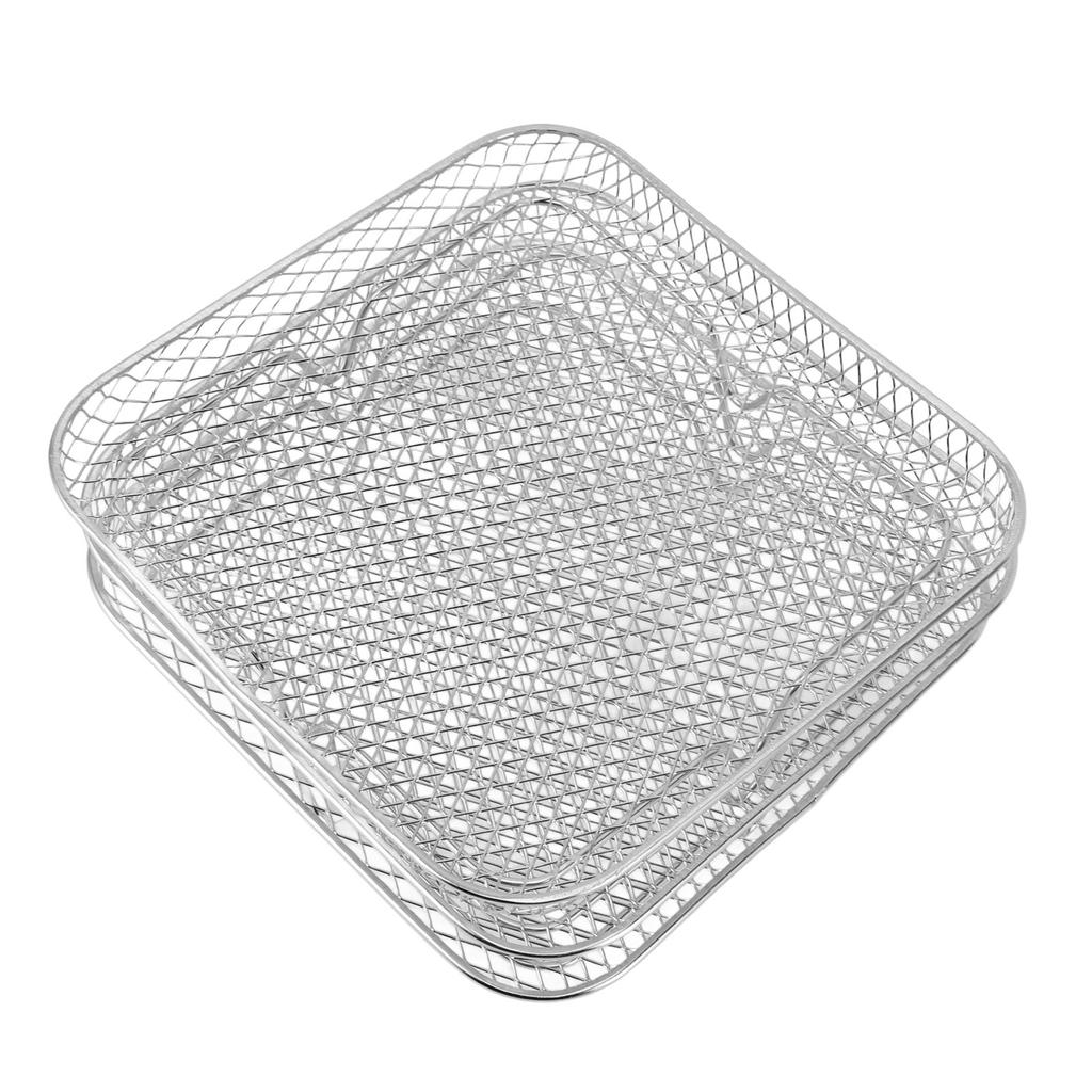 3PCS Fryer Rack Set 304 Stainless Steel Stackable Multi Layer Dehydrator Rack 8 Inch Fryer