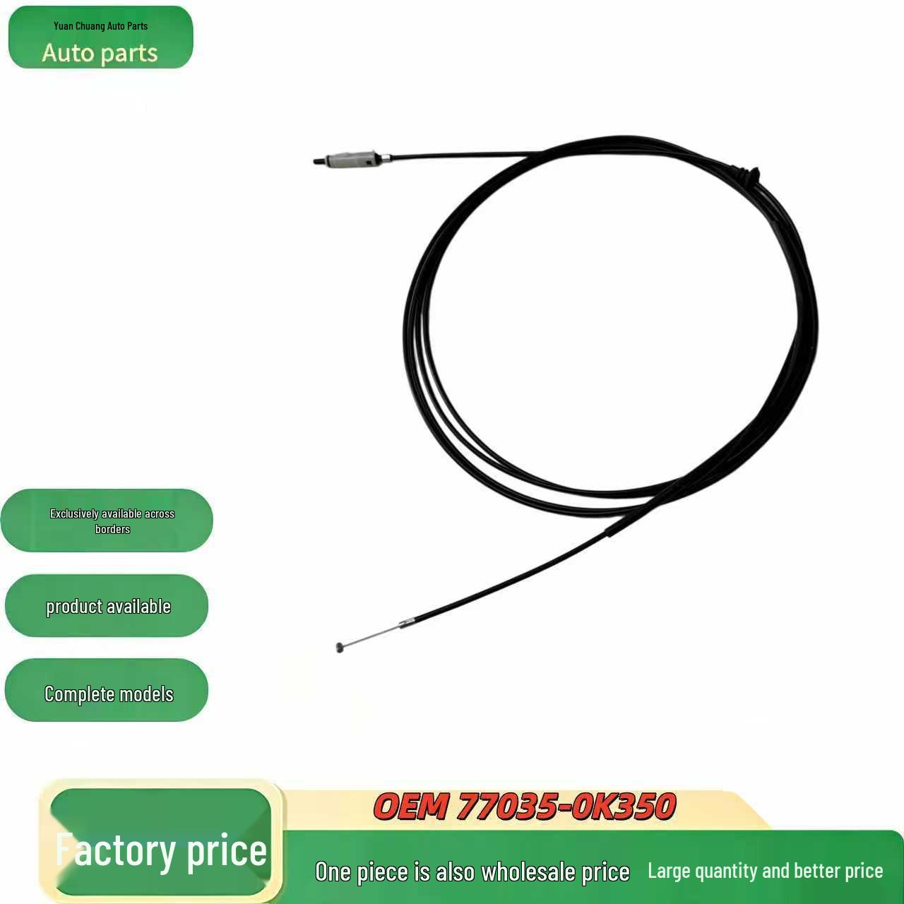 Hilux REVO 77034-0K350 Fuel Tank Cap Pull Cable Toyota