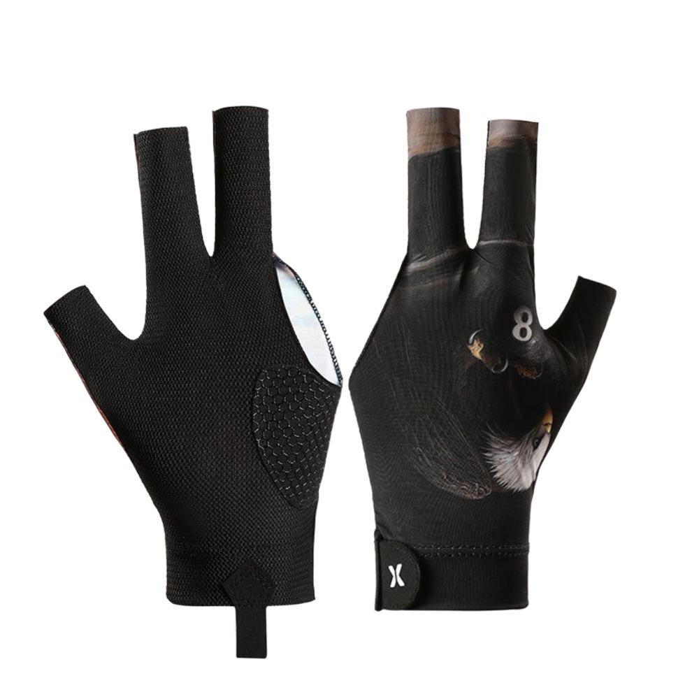 Guante Antideslizante de Tres Dedos Elástico para Snooker Billar Accesorios de Fitness
