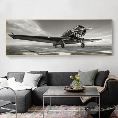 Nordic Canvas Painting Black and White Plane Posters and Prints Quadros Decorativos Picture for Living Room Home Decor No Frame