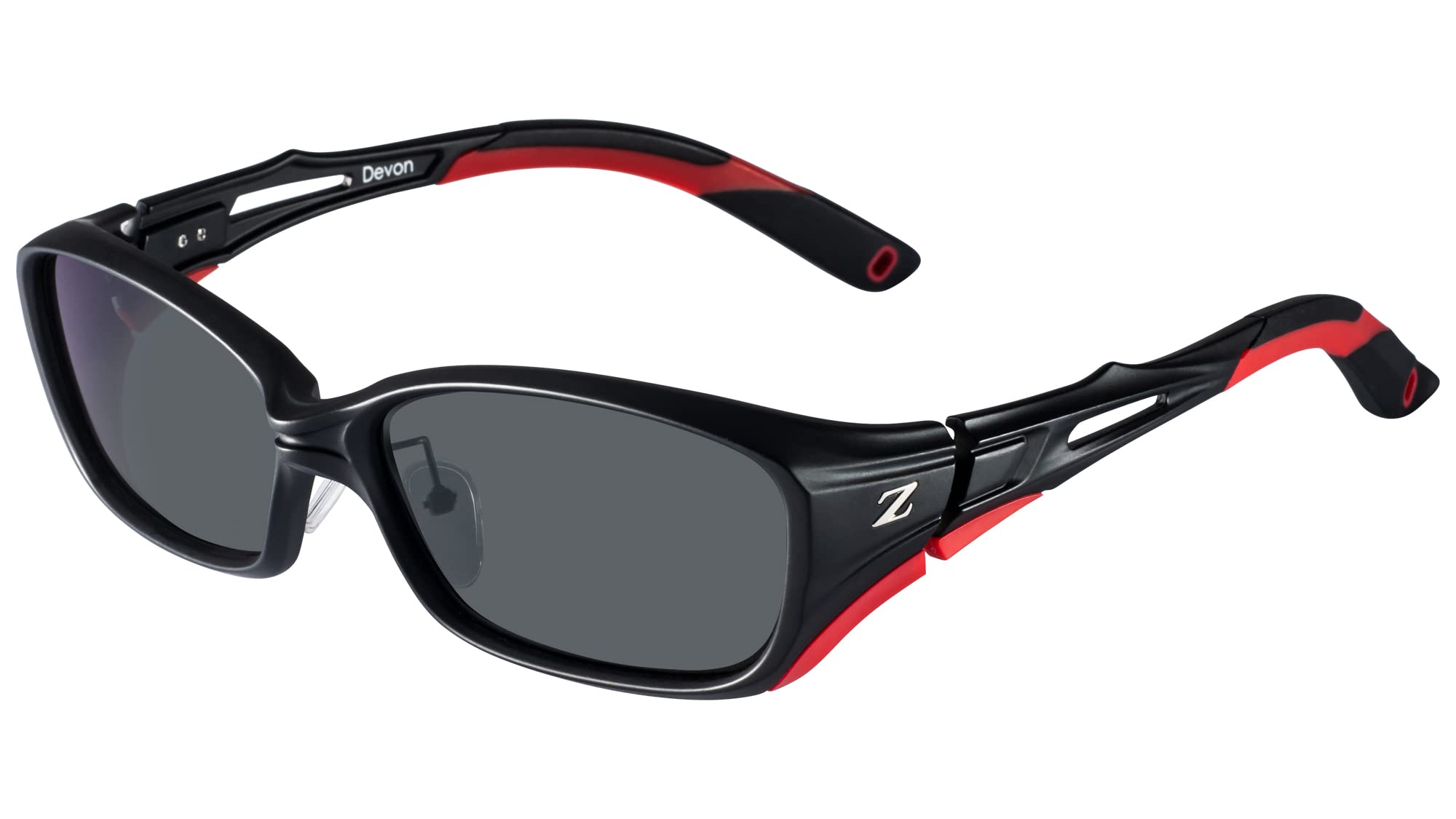 

Zeque Polarized Sunglasses Devon Matte Black Red TRUEVIEW FOCUS F-1991 &