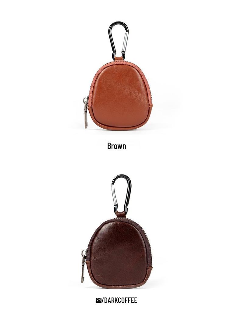 Retro Geldbörse aus echtem Leder: Multifunktionale Mini-Reißverschluss-Geldbörse aus Oberleder