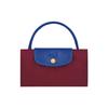 New LONGCHAMP Le Pliage Re Play Canvas With Leather Tote Bag, Shopping Bag, Handbag Regular Women's Red & Blue 10168091P47