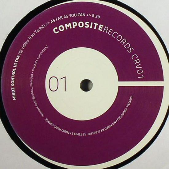 

12inch Record MINDZ KONTROL ULTRA As Far As You Can How Can We Stop CRV01 COMPOSITE RECOR 2009 France Dance Electronica Used