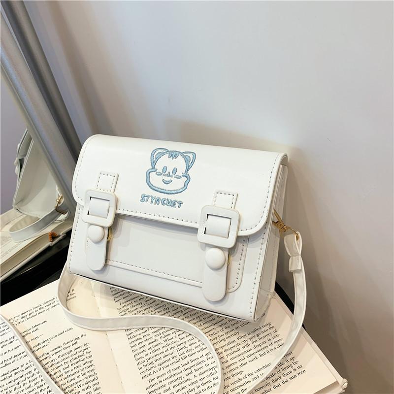 

Jk Bag Uniform Bag Женская сумка Почтовая сумка Сумка-переноска из искусственной кожи Портативная сумка через плечо Цветовая схема Сумка Cambridge Lolita белый