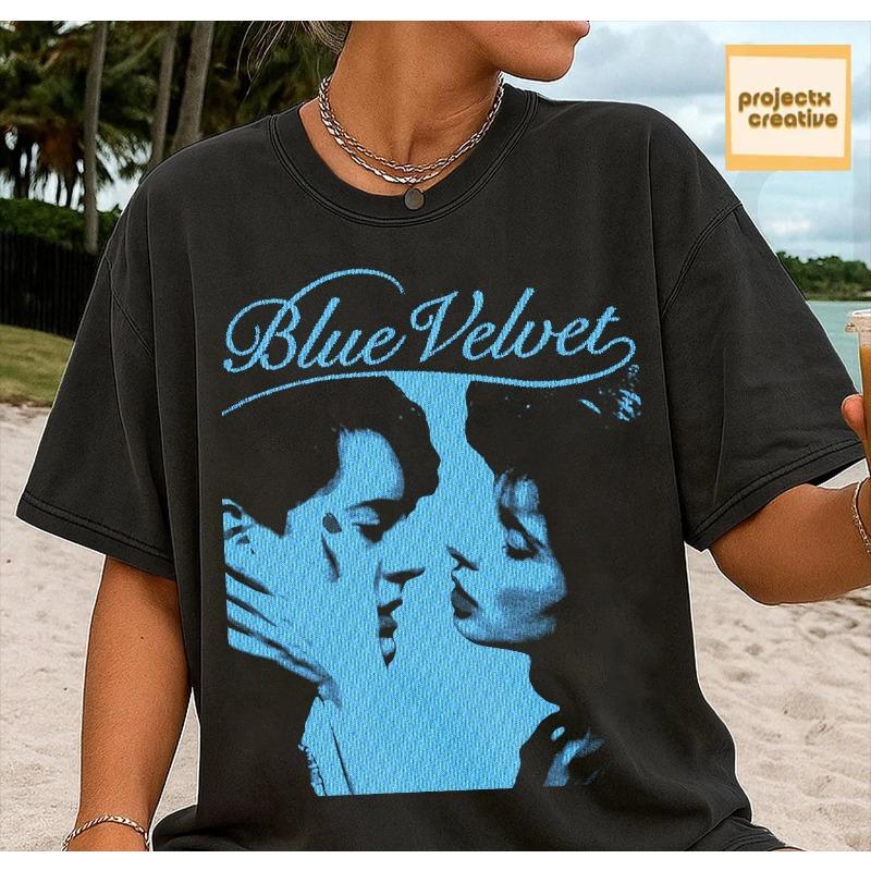 

Blue Velvet Movie Theme Tshirt Summer New Y2K Cotton Casual Fashion Unisex Tshirt S