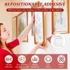 46 Pairs Hook and Loop Strip Set with Sticky Back Picture Hanging Strip Double Sided Sticky Pad Damage Free Removal for Glass
