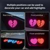 Car mounted LED ambient light, car window heart decoration light, car rear window heartbreak warning light Accessories