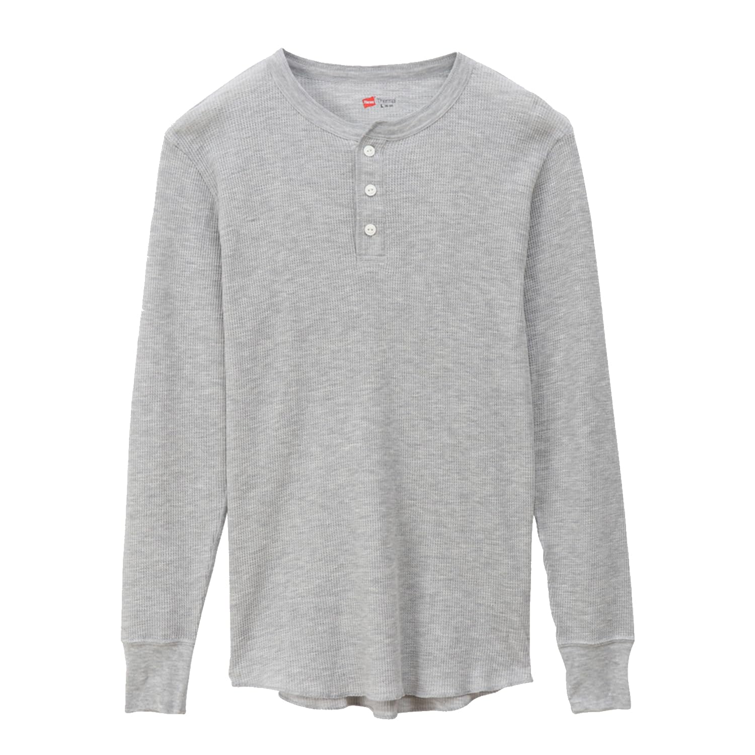 

Long Warm Cold Weather Soft Cotton Blend Long Waffle Thermal Henley Neck Long Heather Gray LL [Haines] T-shirt, Innerwear, Clothing, Warm, Material,
