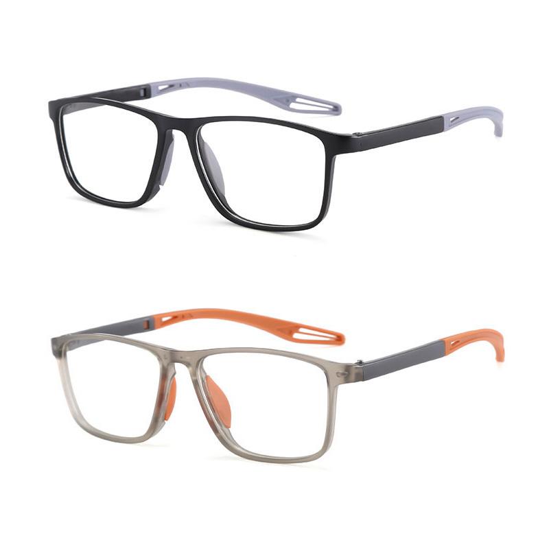 2PCS Fashion Classic Business Reading Glasses Men Square Frame Readers Eyewear Ultra Light Lens Presbyopia Glasses +1.0 To 4.0