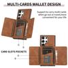 Business Magnetic Three Fold Solt Wallet Flip Leather Case For Samsung S26 Ultra S25 Plus S24 A26 A16 A17 A07 Kickstand Cover