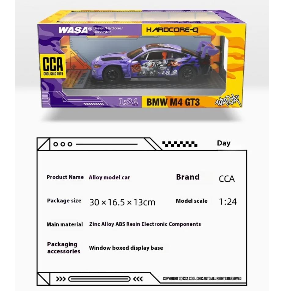 1/24 Scale BMW M4 GT3 WASA Racing Series Alloy Metal Diecast Model Car DIY Design Collection Decoration Boutique Trendy Gifts for Boys