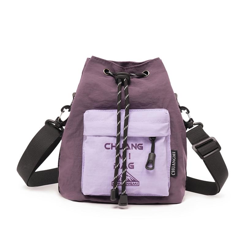 Shoulder Bag Unisex Drawstring Beveled Mobile Phone Bag Outdoor Messenger Bag