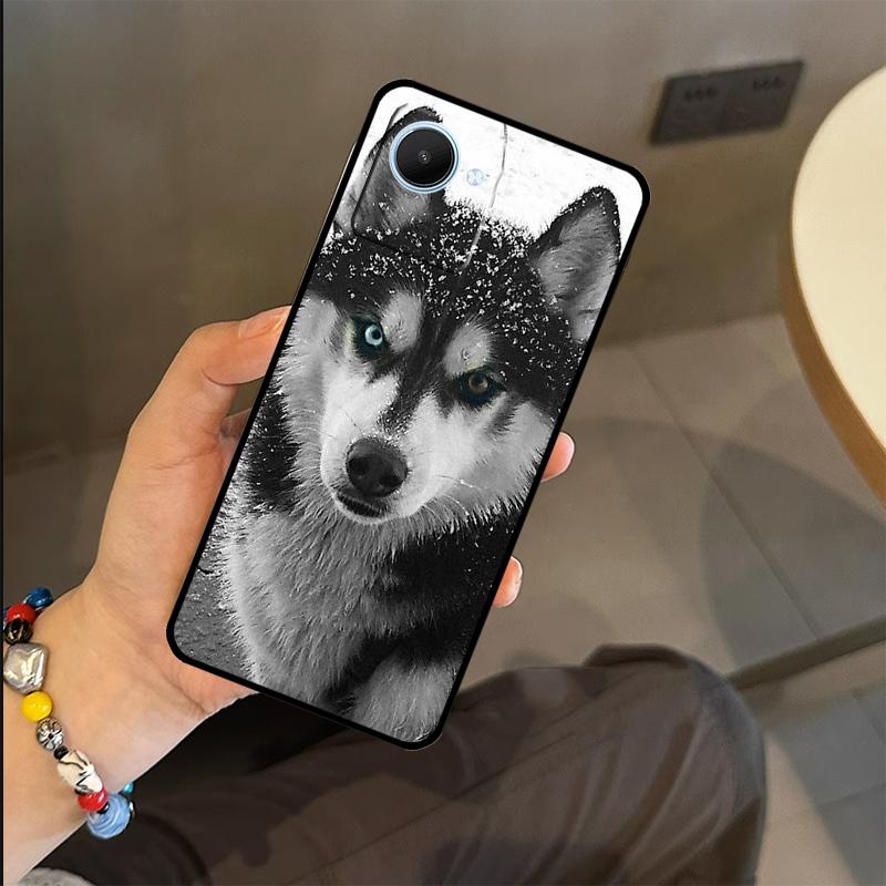 

Animal Wolf Dog Husky Case For Realme C65 C67 C61 C53 C55 C51 C25 C63 C71 C75 GT6 GT7 Pro 11 12 13 14 15 Pro Plus Realme 10 Pro Plus