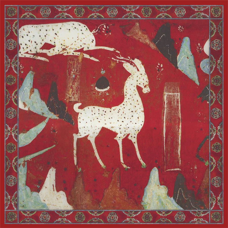 Silk Scarf Women Paintings Series Square Scarves Head Echarpes Silk Foulards Femme Wraps Beach Shawls Bandana Lady Hijabs 90CM