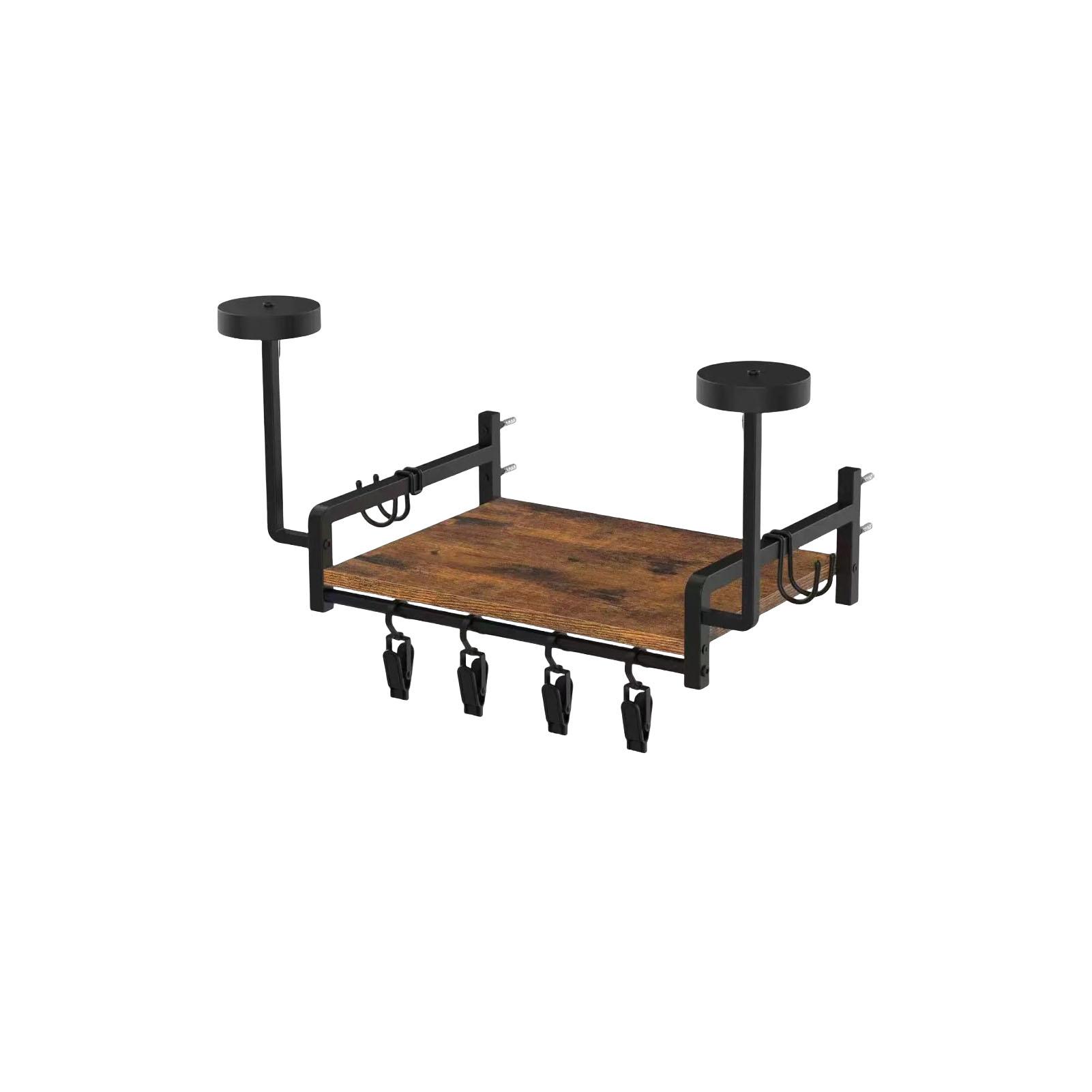 Motorcycle Helmet Holder Wall Mount Rustic Helmet Display Rack with Hooks Storage Shelf Gloves Clamp for Motorcycle Type 1 2990₽