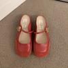 Flat-bottomed Xiaoxiang bag head half slippers women's shoes wear new summer Mary Jane half tray sandals
