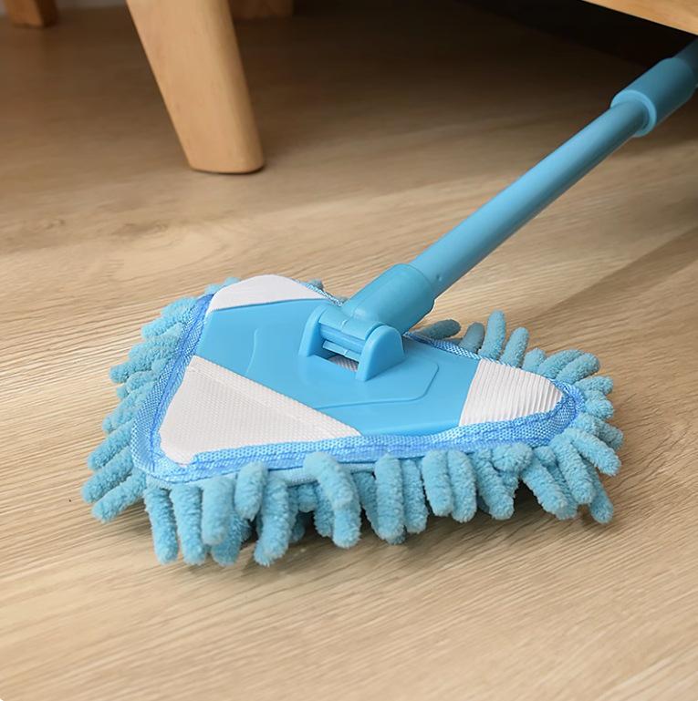 Mini trójkątny mop z mikrofibry dla dzieci – Wszechstronny do czyszczenia łazienki, kuchni, podłogi, ściany i samochodu