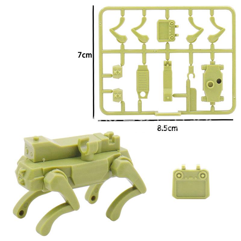 WW2 Military Scene Accessories Building Blocks Machine Gun Rifle Robot Wolf UAV MOC Bricks Toy