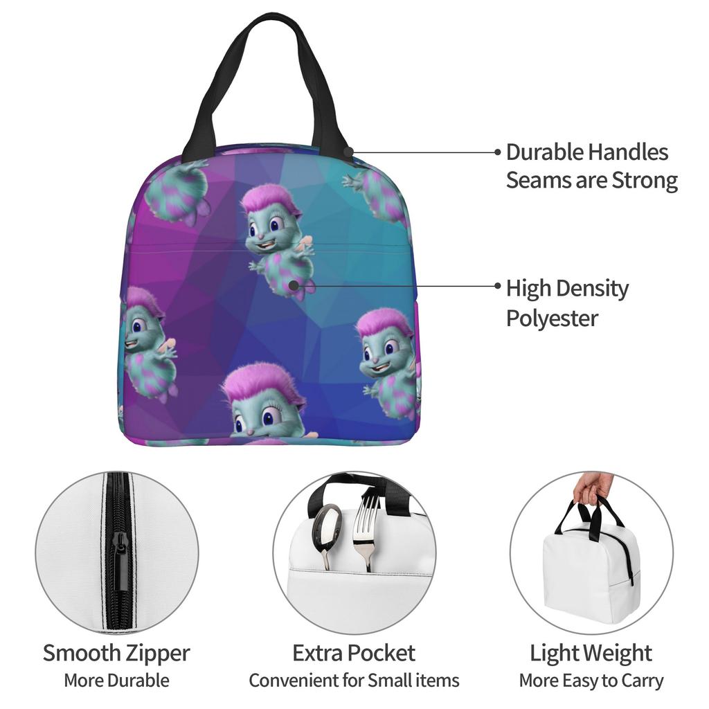 Cute Bibble Meme Lunch Bag Women Fantasy Cartoon Cooler Warm Insulated Lunch Boxes for Adult Office