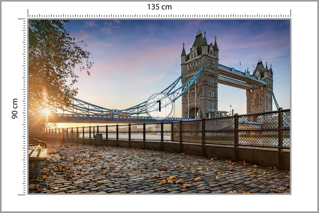 Photomural London Tower Bridge  Structural Vinyl 135x90