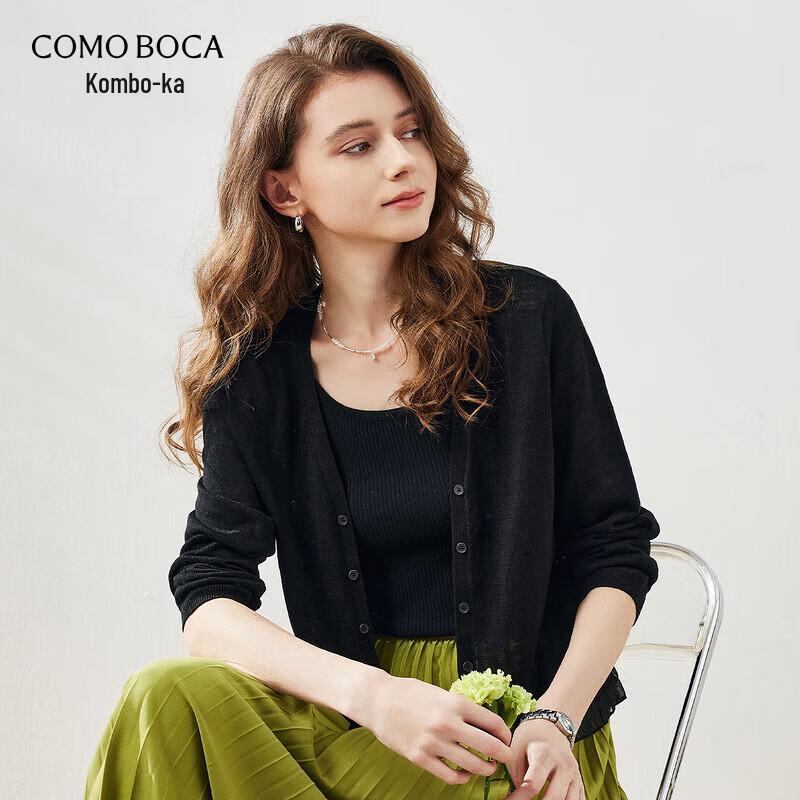 Women s V-Neck Linen Blend Long Sleeve Cardigan L