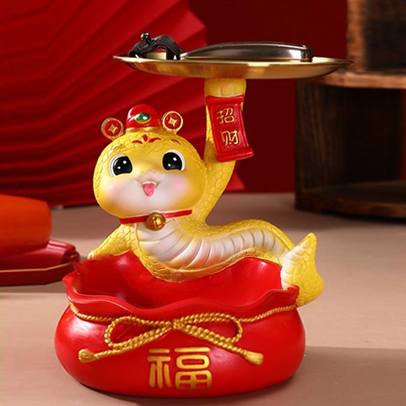 2025 Schlangenstatuen Halter Tablett Schlangenform Aufbewahrungsdekore Handgefertigte Kunsthandwerk Für Wohnzimmer Elegante Dekore