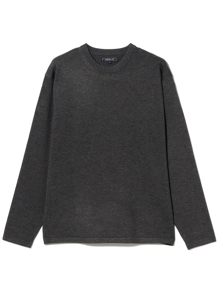 BEAMS Life Store by Beams Men's 14 Gauge Crew Neck T-Shirt, Grey, Size M