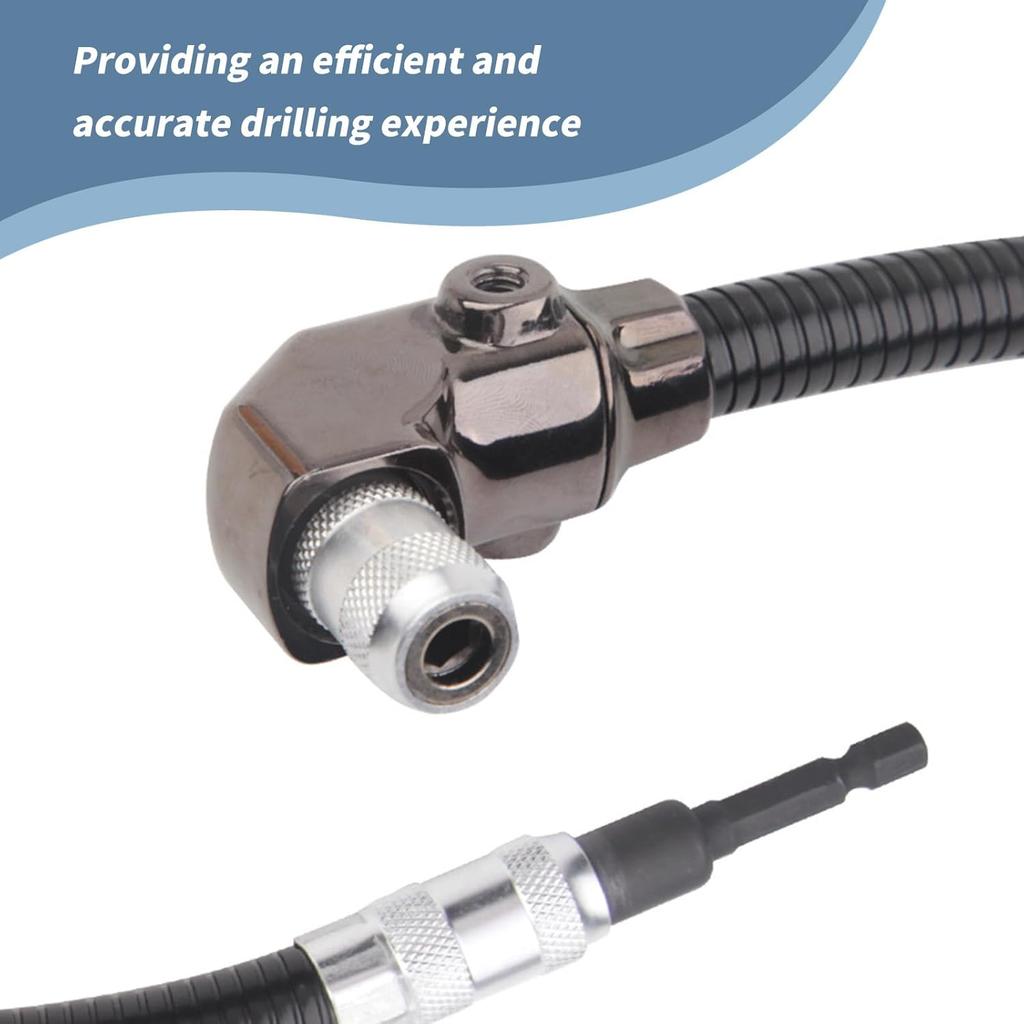 12-Inch Right Angle Attachment, Flex Shaft, Drill Attachment, 90 degree right angle electric drill corner tool