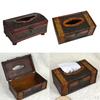 Wood Rectangle Tissue Box Napkin Holder Organizer , A