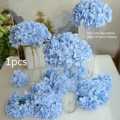 1Pcs Colorful Decorative Flower Wedding Party Luxury Artificial Hydrangea Silk DIY Flower Decoration Vase Artificial Flowers