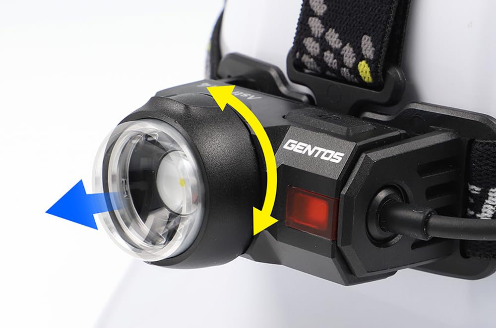 GENTOS LED USB 780 Run Rear Warning Requires Rechargeable Battery or 3 AA Batteries Astram Headlamp, Rechargeable, Lumens, 2-Hour Time, Light, (Sold