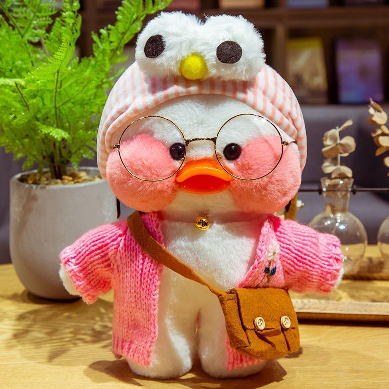Hyaluronic Acid Influencer Duck Plush Headband - Cute Yellow Doll for Christmas