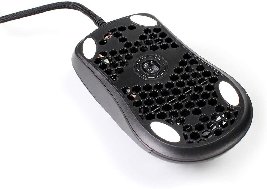 Gwolves Hati Edition, ultraleichte Gaming-Maus mit Wabendesign, kabelgebunden, 3360-Sensor, PTFE-Skates, nur 6 Tasten, 61 G - - - (Rotguss)