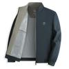 Dad's Stand Collar Business Casual Jacket for Spring and Autumn - Men's Versatile, Loose, Lightweight Top for Middle-Aged & Elderly.