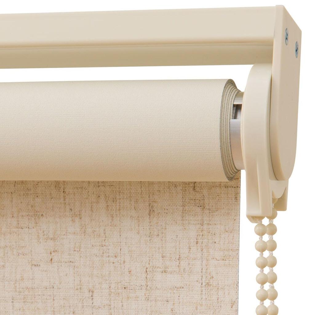 Nitori (NITORI) Reps Linen Blackout Roller Blind, 30cm Wide x 180cm Long, Ivory, 7430581