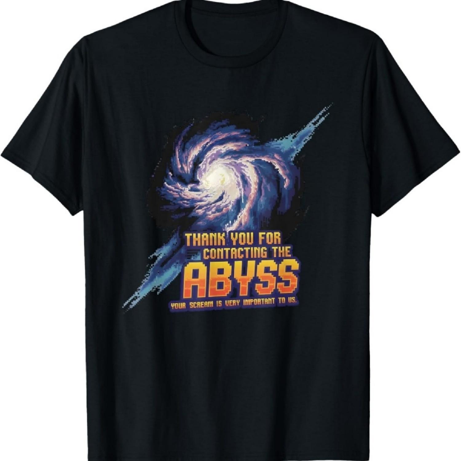Contact the Abyss Galaxy Space Art T-Shirt S