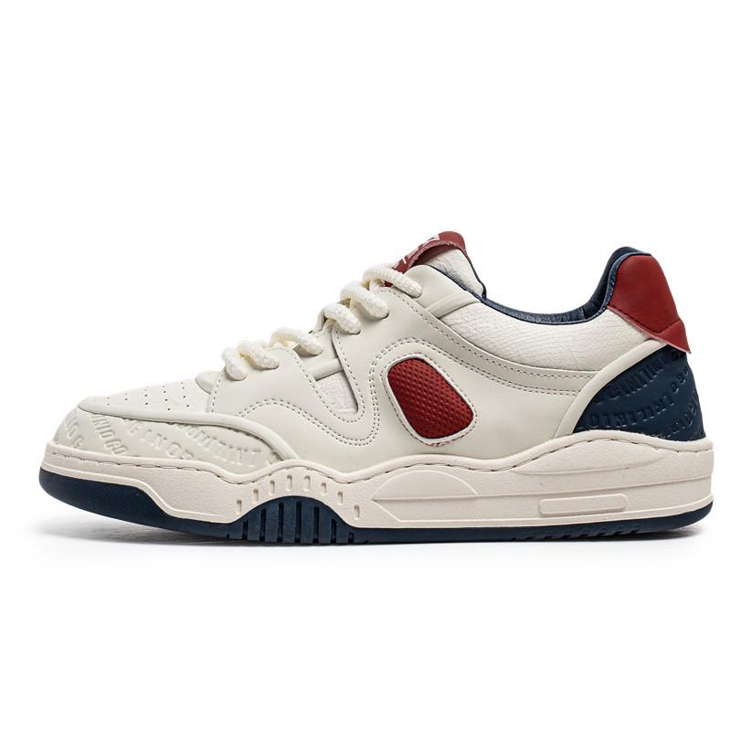 Men's Shoes 2025 Autumn New Trend Versatile Casual Board Shoes Fashion Lace-up Leather Surface Low-top Comfortable Sports Shoes