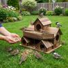 Maison d'oiseaux en bois imperméable Maison d'oiseaux faite à la main Mangeoire à oiseaux Boîte d'incubation Villa à oiseaux Nid Jardin