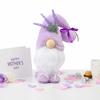 Gnome Decorations with Lavender and Purple Hat Gnomes Elf Doll Mother Day Tables Topper for Home Office Kitchen Tiered Tray