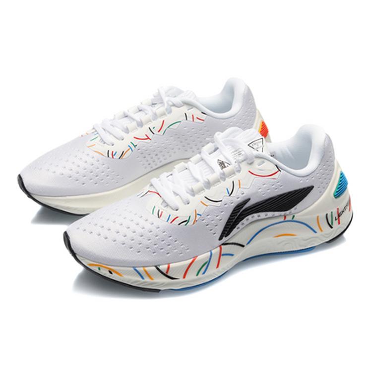 New LiNing Arashi Anti Slip And Wear Resistant Lightweight Low Top Running Shoes Women's White Multicolor ARHQ068-5