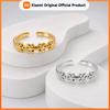 Skyrim Delicate Zircon Flower Ring Stainless Steel Gold Color Adjustable Open Finger Rings For Women Wedding Jewelry Gift