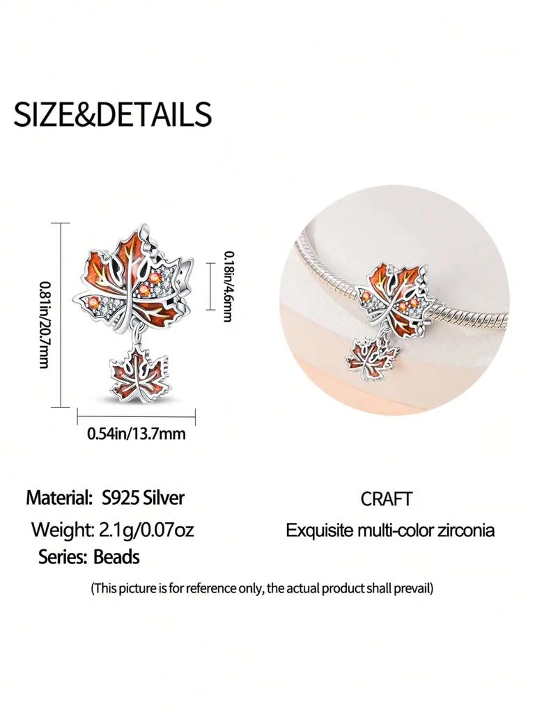 Charms Plata Utumnacornsfallen Andflowers Beads For Charmsoriginales Bracelet Beads Jewellery Making Women'S Gift