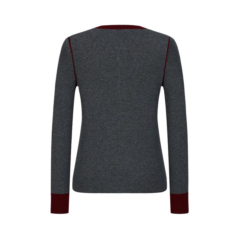 

Женский вязаный свитер Juzhi Annakou из смесовой шерсти, облегающего кроя, с цветными блоками M