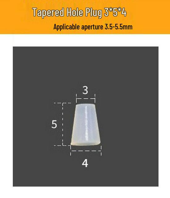 Tappo Conico in Gomma Siliconica ad Alta Temperatura per Applicazioni di Sigillatura, Galvanica, Sabbiatura e Impermeabilizzazione.