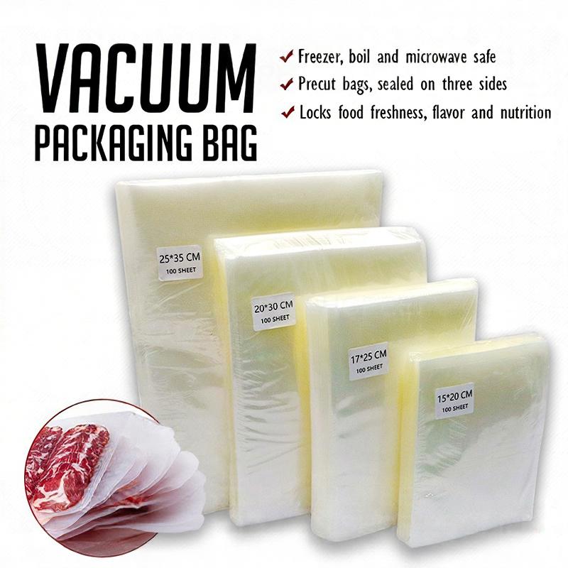 Vacuum Seal Bags Multipurpose Leakproof Food Storage Bags 100Pcs Household Fresh-Keeping Seal Bag