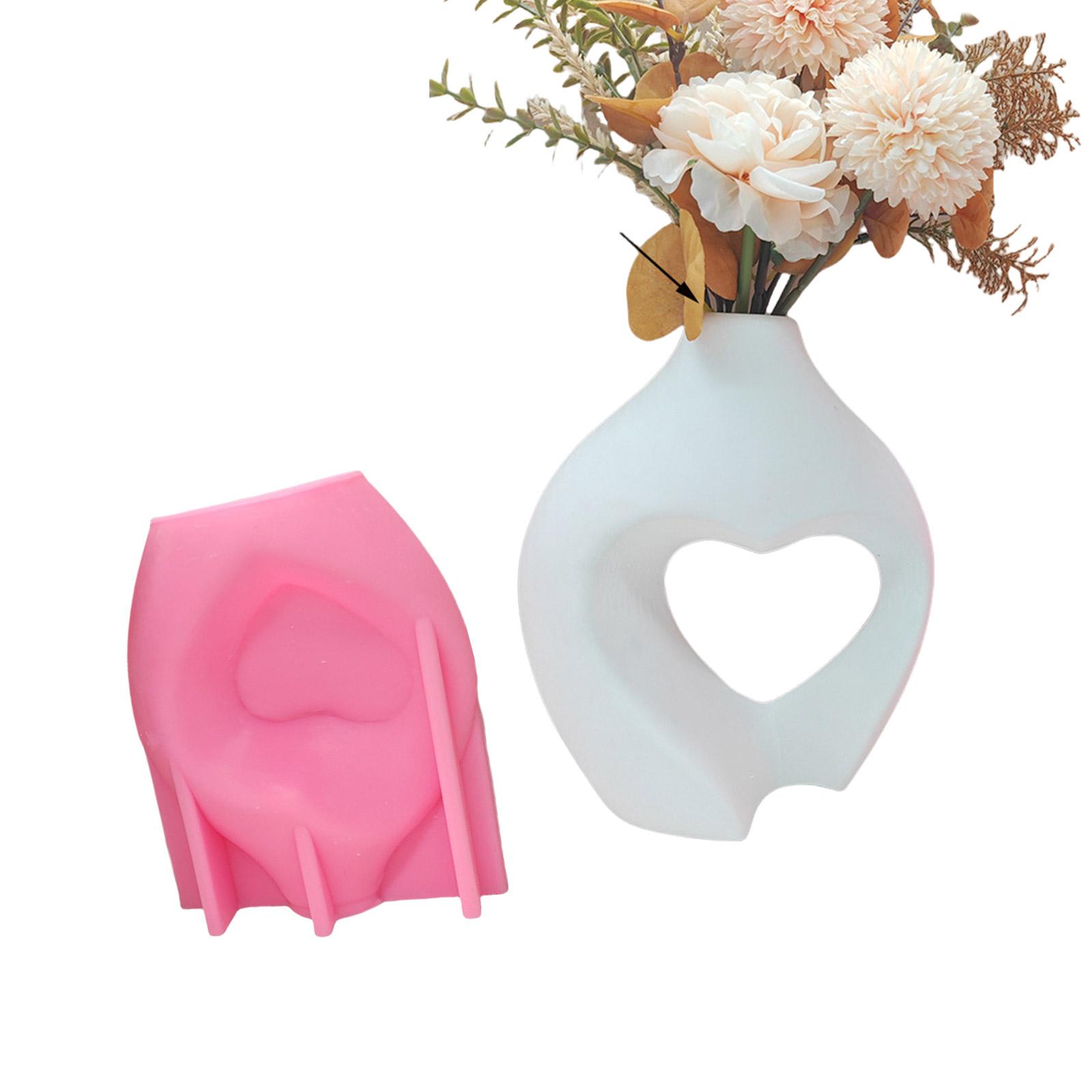 

Силиконовые формы для украшений, силиконовые формы для ваз, полые гибкие формы для поделок в форме сердца, силиконовые текстурные формы для поделок A